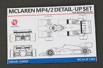 HobbyDesign etched Sheet 1 20 Mclaren MP4 2 84 with beemax HD02-0322