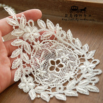 Taiwan new pastoral cloth stickers DIY handmade accessories lace to flowers water soluble applique 857 Ivory White