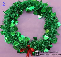 Wholesale Christmas wreath Festive supplies Games opening ceremony props Plastic bright silk dance wreath