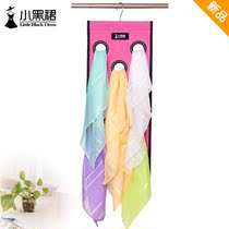 Small black dress Oxford cloth silk scarf square scarf storage bag scarf hanging ring tie belt waist bag rack finishing adhesive hook