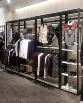 Casual mens shelves floor rack fashion by wall rack clothing store display rack display cabinet womens clothing hangers high-grade