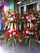 Financial resources rolling opening Daji 1 8 meters flower rack 2 layers flower arrangement opening opening to send flowers housewarming facade opening flower basket