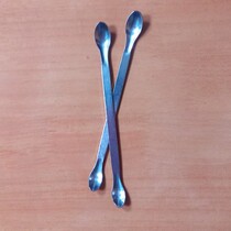Double-head stainless steel spoon 200mm stainless steel spoon reagent spoon