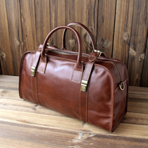 European and American mens Hand bag shoulder travel bag head layer cowhide short distance business trip luggage bag business travel Mens bag