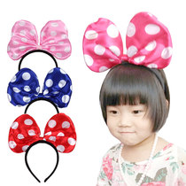 Childrens Hair Hoop Festival Party Sated Buch Mickey Womens Hair Card Headband Exaggerated Oversized Bow