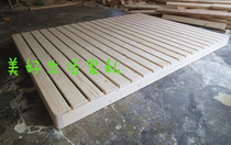 Pure solid wood bed Pine widened childrens bed ribs frame 1 5 can be customized 1 8 bed frame Tatami