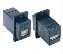 L-com unshielded panel is mounted USB adapter B port TO port A ECF504B-UBA
