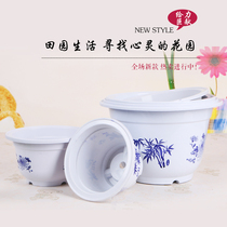 Flower pot plastic flower pot large flower pot round green planting hanging and blue pot size flower pot environmentally friendly flower pot new stock vegetable flower pot
