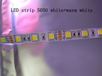  LED two-color 5050 natural white 12V bare board light with 5630 white warm white dimming toning light strip 300 beads 5 meters