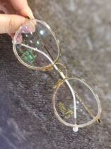 BN ultra-light pure titanium plate womens mirror frame womens retro glasses Pearl pure titanium glasses frame