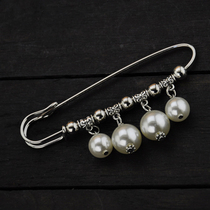 Vintage Ethnic Pearl Brooch Pin with Sweater Scarf Coat Shawl Womens Art Style Accessories