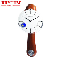 RHYTHM Japan Lisheng watch living room European modern minimalist wall clock solid wood silent wall clock CMP525