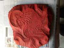 Zhu Xian Zhen Wood Woodblock Year Painting Zodiac Zodiac Chicken Sculpture 500 One