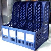 Office supplies rich and strong file rack quadruple plastic bookshelf desktop data finishing rack File column frame storage rack A4
