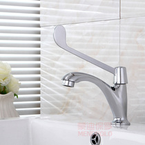 All Copper Basin elbow open faucet hospital laboratory health center long handle medical physician elbow touch faucet