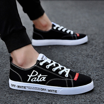 Men Casual Cloth Shoes Spring Han Edition Trends Students Board Shoes 100 Hitch Canvas Graffiti Mens Shoes Society Little Boy Tide Shoes