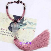 Natural white crystal ice crystal cute rabbit car hanging safe car decoration