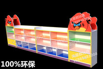 Kindergarten teaching cabinet childrens toy finishing cabinet storage rack Angry bird cartoon combination cabinet