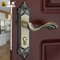 Jane European indoor bedroom door lock wooden door door lock handle antique copper ceramic door lock panel hand lock