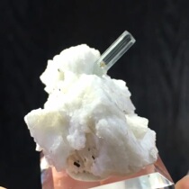 Dream met mineral crystal Pakistan super transparent Aquamarine rough geology teaching science specimen Cat mine