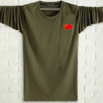 Autumn Clothing Casual Males Dad Clothing Plus Fat Increase Code Long Sleeve T-shirt Middle-aged Mens Round Collar Loose Upper Autumn Clothes