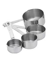 Stainless steel measuring spoon measuring cup Four-piece set kitchen measuring spoon scale measuring cup Measuring spoon combination baking milk tea utensils