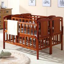 Small Masters (SAOORS) twin crib dragon and phoenix bed solid wood child bed extended and widened