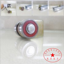  Double bearing hanging wheel sliding door track pulley flat track hanging pulley two bearing sliding door pulley bearing hanging wheel single wheel