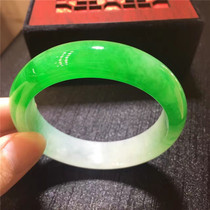 Natural Myanmar jade jewelry jade bracelet high-end Yang green emperor green floating flower ice species female jade bracelet