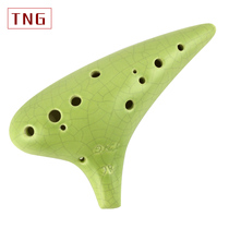 Taiwan TNG twelve-hole midrange C- tone 12AC round head crack professional playing Ocarina
