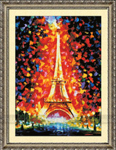 DMC self-supplied cross-stitch kit Paris Tower oil painting Eiffel Tower