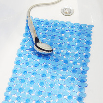 JANEOUYA Fashion PVC floor mat Creative BLUE pebbles BATHROOM non-slip mat Toilet shower mat