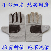 Factory direct hands and leather canvas gloves wear-resistant canvas gloves welder welding labor protection gloves