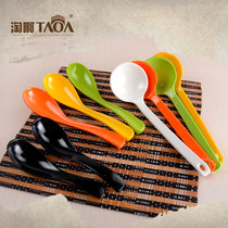 Tableware spoon A5 Spoon soup spoon imitation porcelain spoon personality spoon plastic straight spoon hook spoon spoon thin spoon melamine