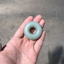 Xinjiang Hetian Jade seed material safety ring outer diameter of about 4 13cm inner hole diameter about 1 31cm weight about 39 18 grams