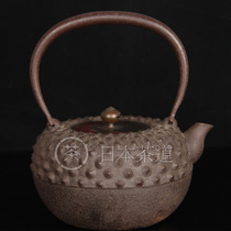 Japanese iron old iron pot Long Wen Tang white copper cover old iron pot iron bottle