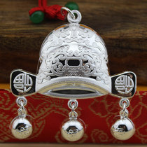 Bais Yincheng small champion childrens silver jewelry silver pendant 999 foot silver long-life lock champion cap silver lock baby silver jewelry