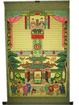 High 130 cm Handpainted Home Shaft Son Hanging Painting Family Ancestors Genealogy Family Shadow Family Photos year painting hanging shaft diagram