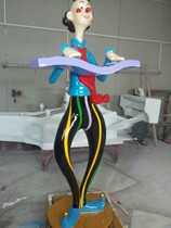 FRP figure sculpture City Commercial Street creative abstract performance art sketch sculpture can be customized