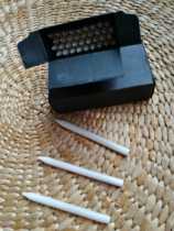 36 black box mounted sharpened round talc pen