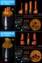 Arburg YARBO GY-PS101PLUG PS202PLUG fever grade copper American standard power plug tail