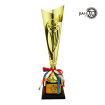 Add custom metal football game trophy custom custom creative personality golden ball golden boot shooter big trophy spot