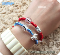 Special pure hard silver bracelet hair bracelet bead bracelet fetal hair pendant hair souvenir fetal brush custom-made