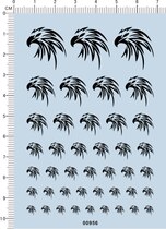 00956-A6814 Eagle Model Car Water Sticker