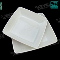 American and Japan Garbo melamine plate hotel imitation porcelain tableware square soup plate white dish dumpling plate deep plate B450
