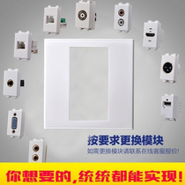 Type 86 ground socket phone computer network TV cable HDMI audio VGA Audio canon module can be combined