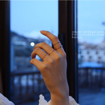 Korean fashion titanium steel plated 18K rose gold fine joint ring tail ring female index finger ring light face accessories ins tide