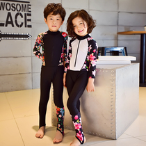 Childrens winter swim swimsuit cold warm hot spring thickened 3mm mens and womens surf floating diving conjoined short sleeves