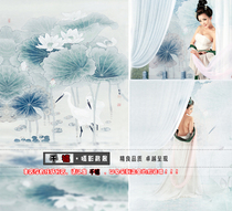 Photo studio plate costume photo theme background ancient style photography background cloth autumn twilight Lotus