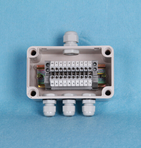 80*180*70 Waterproof junction box with terminal 1 in 3 out through the wire box uk6n terminal block 8-bit terminal box